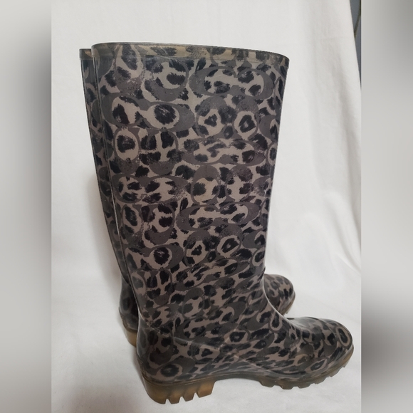 Coach Leopard Print Womens Rain Boots Size 41 (10) - Picture 7 of 10